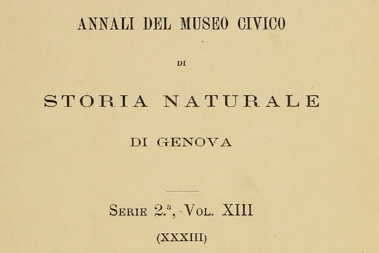 ジェノヴァ市立自然史博物館年報
